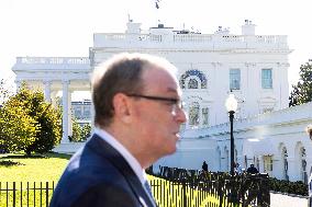 Director of the National Economic Council Kevin Hassett speaks at White House