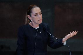 Mexican President Claudia Sheinbaum at Inaugural Ceremony for the New National Baccalaureate - Mexico