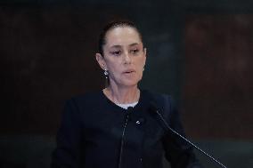 Mexican President Claudia Sheinbaum at Inaugural Ceremony for the New National Baccalaureate - Mexico