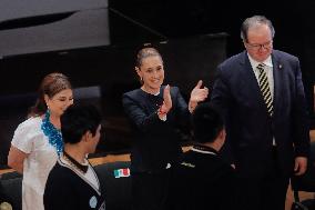 Mexican President Claudia Sheinbaum at Inaugural Ceremony for the New National Baccalaureate - Mexico
