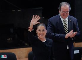 Mexican President Claudia Sheinbaum at Inaugural Ceremony for the New National Baccalaureate - Mexico
