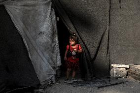 Displaced Children At Gaza City Shelter