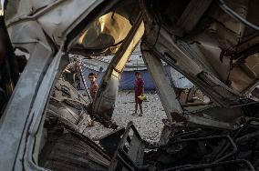 Displaced Children At Gaza City Shelter