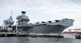 Prince of Wales carrier at port in Tokyo
