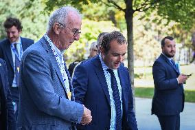 French Minister for the Armed Forces Sebastien Lecornu at the REF 2025 in Paris FA