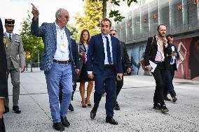 French Minister for the Armed Forces Sebastien Lecornu at the REF 2025 in Paris FA