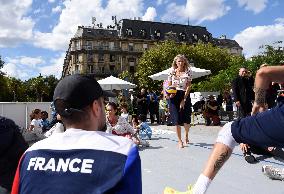 Marie Barsacq Marks First Anniversary At City Hall - Paris