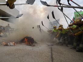 Firefighters Rally in Valladolid Against Mismanagement - Spain