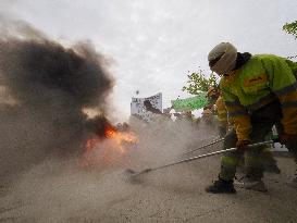 Firefighters Rally in Valladolid Against Mismanagement - Spain