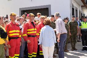 King and Queen Visit Fire-Damaged Caceres Villages