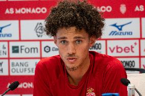 Maghnes Akliouche at AS Monaco Press Conference - La Turbie