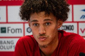 Maghnes Akliouche at AS Monaco Press Conference - La Turbie