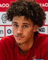 Maghnes Akliouche at AS Monaco Press Conference - La Turbie