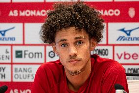 Maghnes Akliouche at AS Monaco Press Conference - La Turbie