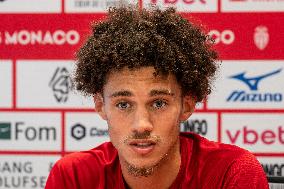 Maghnes Akliouche at AS Monaco Press Conference - La Turbie