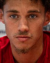 Maghnes Akliouche at AS Monaco Press Conference - La Turbie