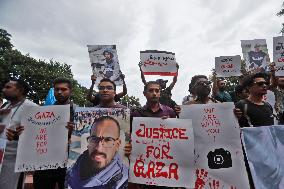 Journalists Protest Killings of Journalists in Gaza - Bangladesh