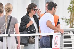 Venice Maggie Gyllenhaal Airport Arrivals JR