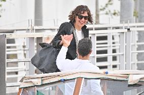 Venice Maggie Gyllenhaal Airport Arrivals JR