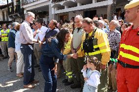 King and Queen Visit Fire-Damaged Villages - Spain