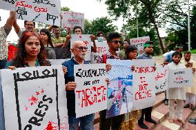 Journalists Protest Gaza Killings - Dhaka