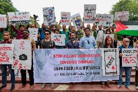 Journalists Protest Gaza Killings - Dhaka