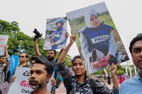 Journalists Protest Gaza Killings - Dhaka