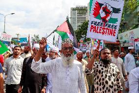 Thousands March to Protest Gaza War - Dhaka