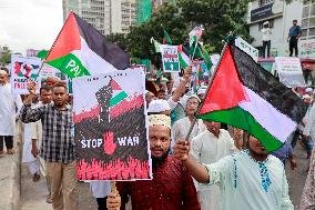 Thousands March to Protest Gaza War - Dhaka