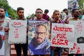 Journalists Protest Gaza Killings - Dhaka