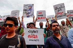 Journalists Protest Gaza Killings - Dhaka