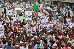 Thousands March to Protest Gaza War - Dhaka
