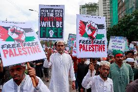 Thousands March to Protest Gaza War - Dhaka