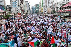 Thousands March to Protest Gaza War - Dhaka