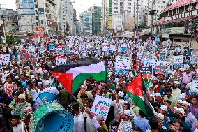 Thousands March to Protest Gaza War - Dhaka