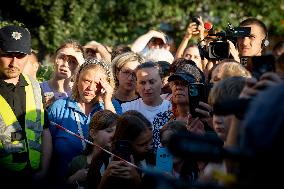 Zelenskyy Paid Tribute to the Victims of the Russian Strike in Kyiv - Ukraine