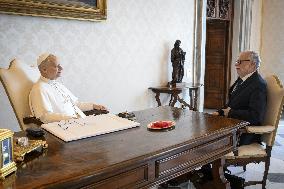 Pope Leo XIV meets Andrea Riccardi - Vatican