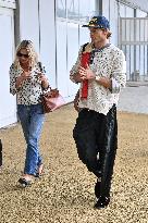 Venice Kate Moss Jordan Barrett Airport Arrivals JR