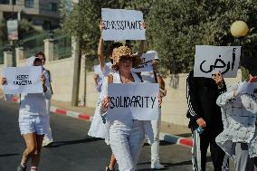 Bethlehem Activists Protest Gaza War - West Bank