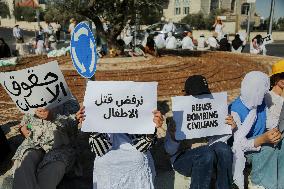 Bethlehem Activists Protest Gaza War - West Bank