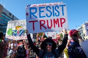 Residents Protest Against Trump - Washington