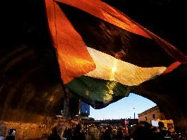 Humanitarian Global Sumud Flotilla Procession - Genoa