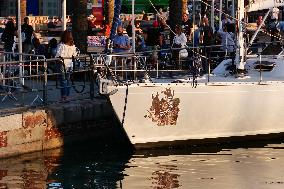 Humanitarian Global Sumud Flotilla Procession - Genoa