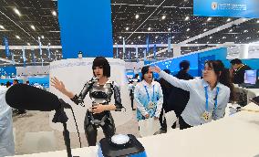 Robots Welcome World Media At The SCO - Tianjin