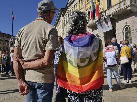 Demonstration in memory of the 12,000 children killed since October 7th - Bergamo