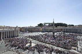 Pope Leo XIV Delivers Angels Prayer - Vatican