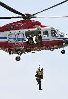 Cross-prefecture joint disaster drill