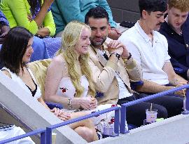US Open - Lindsay Lohan In The Stands