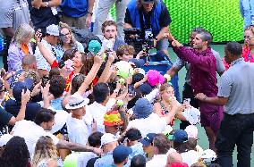 Carlos Alcaraz With Fans At The US Open - NYC