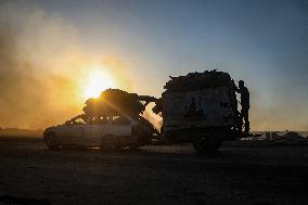 Palestinians Fleeing from The North of The Gaza Strip